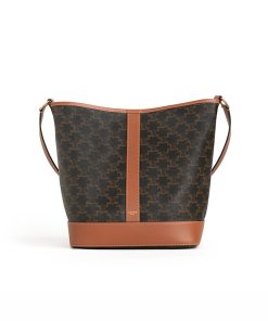 Celine Medium Bucket Bag in Triomphe Canvas